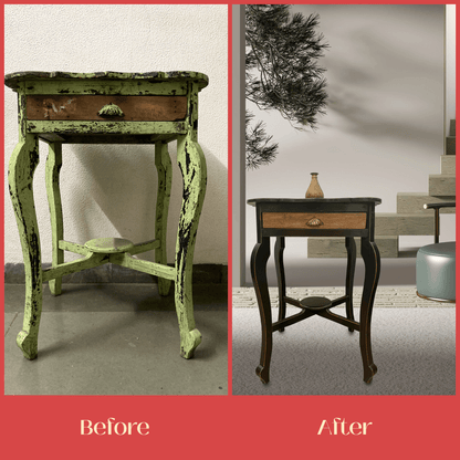 Before and after of black coffee