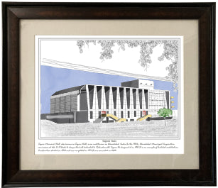 Painting of Tagore Hall, Ahmedabad